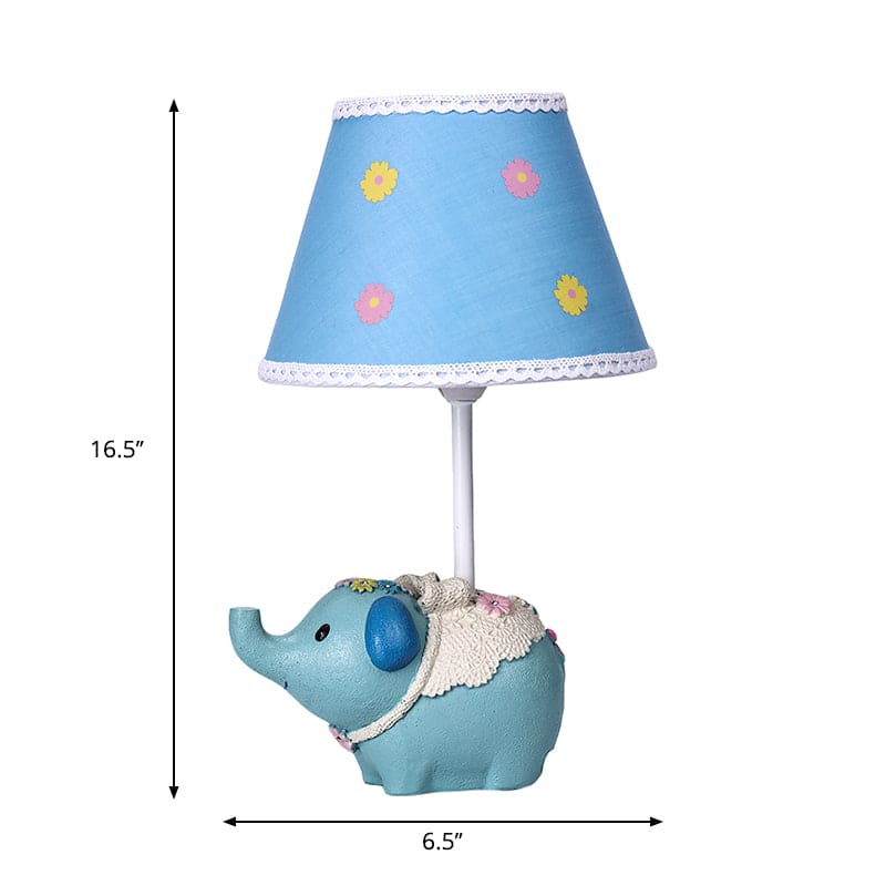 Tafellamp met Bloemenpatroon en Olifantenbasis | Unieke Decoratieve Verlichting voor Woonkamer en Slaapkamer