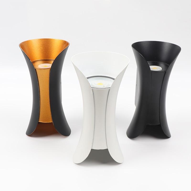 LuxorLED - Moderne Design LED Wandlamp | Zwart Gouden Metaal voor Buiten en Tuin