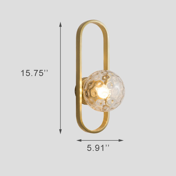 LumiCircle - Moderne Wandlamp met Glazen Bol en Cirkelvormig Design