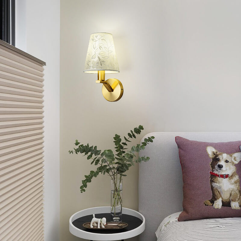 LumiBloom - Moderne Stoffen Kuppel Wandlamp met 1 Lichtarm