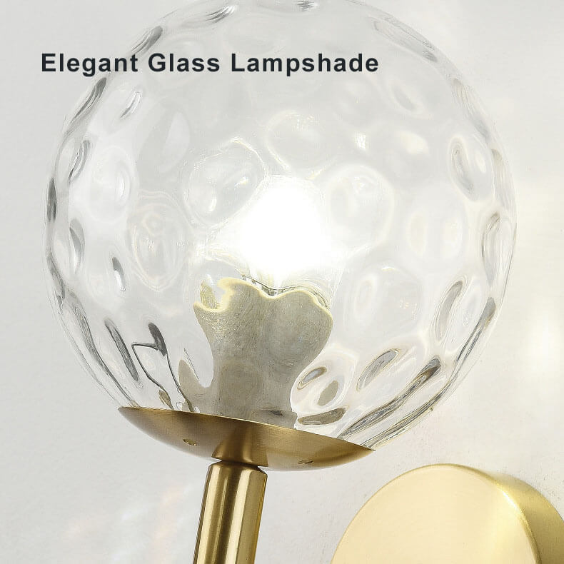GlobeLight - Moderne glazen bol wandlamp met één lichtpunt en bolvormige arm