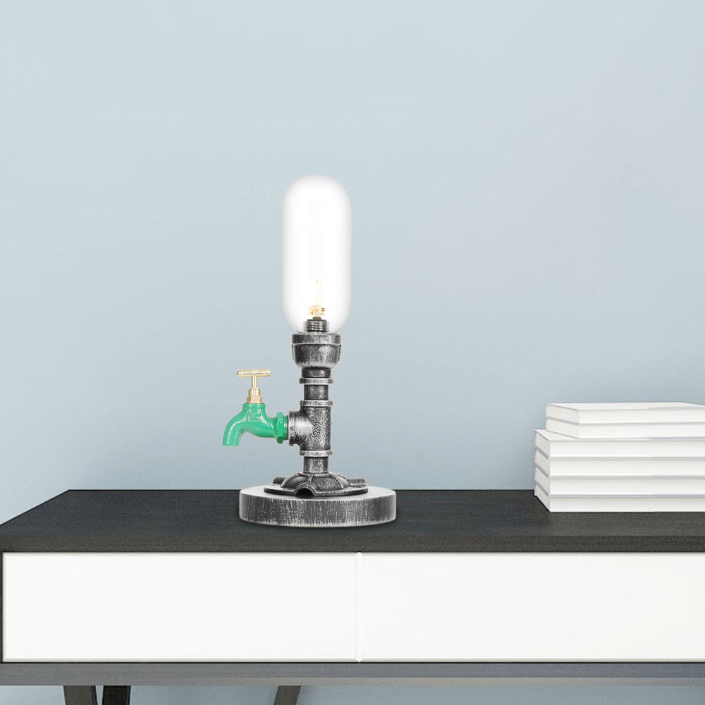 AmberLicht - Klassieke Glazen Tafellamp met Kap | Sfeervolle Verlichting voor Elk Interieur
