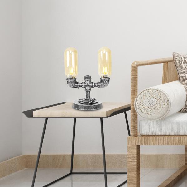 AmberLicht - Klassieke Glazen Tafellamp met Kap | Sfeervolle Verlichting voor Elk Interieur