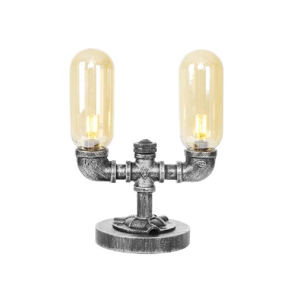 AmberLicht - Klassieke Glazen Tafellamp met Kap | Sfeervolle Verlichting voor Elk Interieur