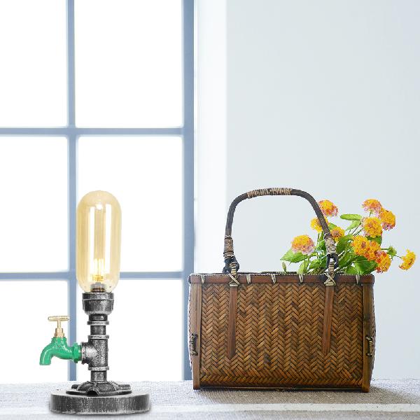 AmberLicht - Klassieke Glazen Tafellamp met Kap | Sfeervolle Verlichting voor Elk Interieur