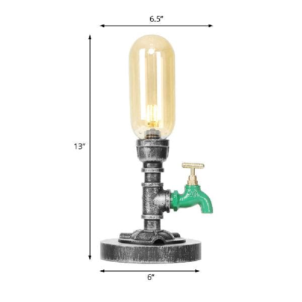 AmberLicht - Klassieke Glazen Tafellamp met Kap | Sfeervolle Verlichting voor Elk Interieur