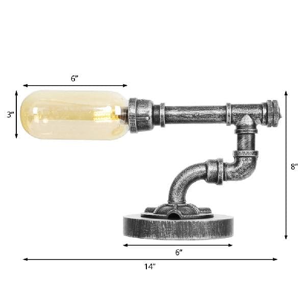 AmberLicht - Klassieke Glazen Tafellamp met Kap | Sfeervolle Verlichting voor Elk Interieur