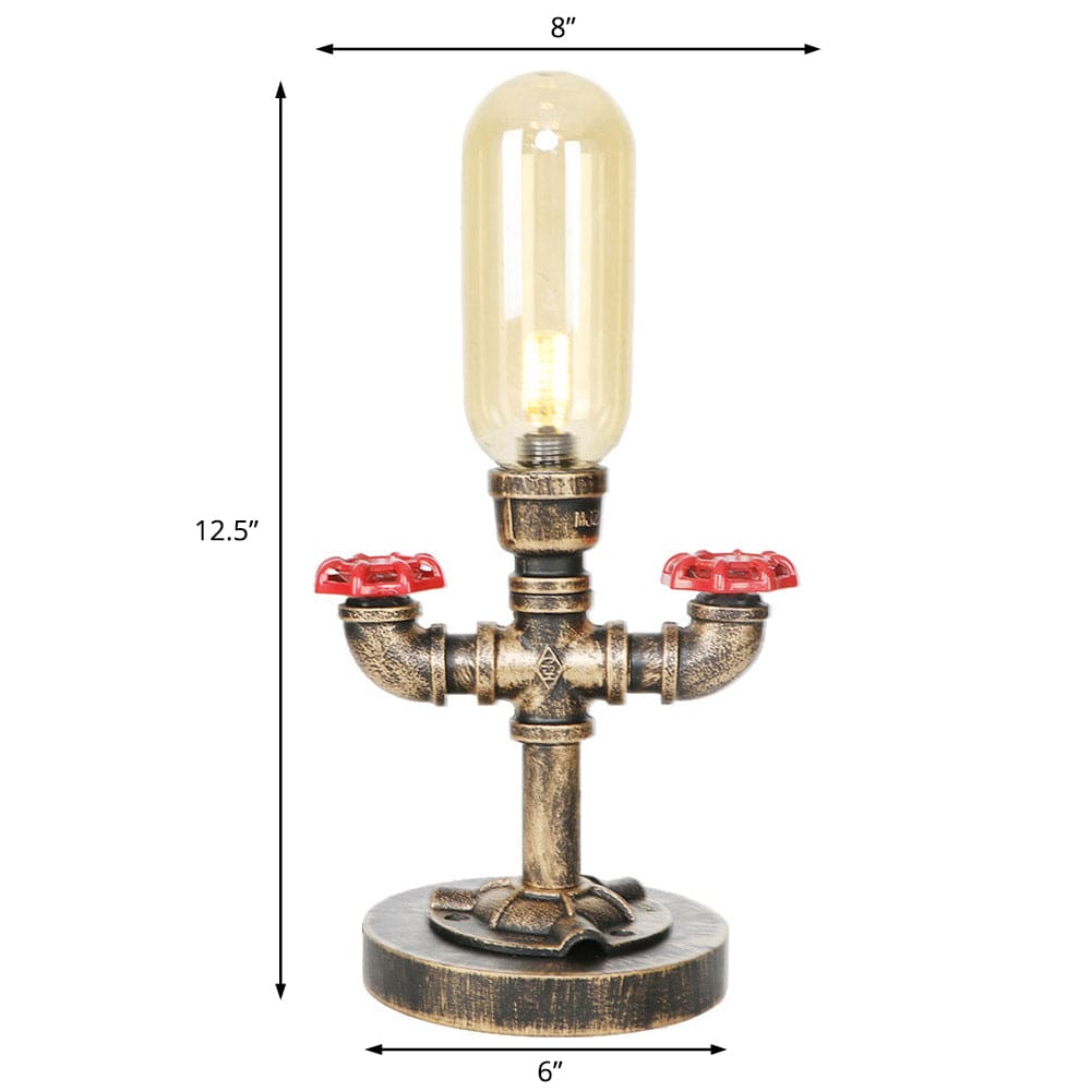TechLicht - Moderne Tafellamp met Industrieel Design en Metalen Pijp voor Unieke Verlichting