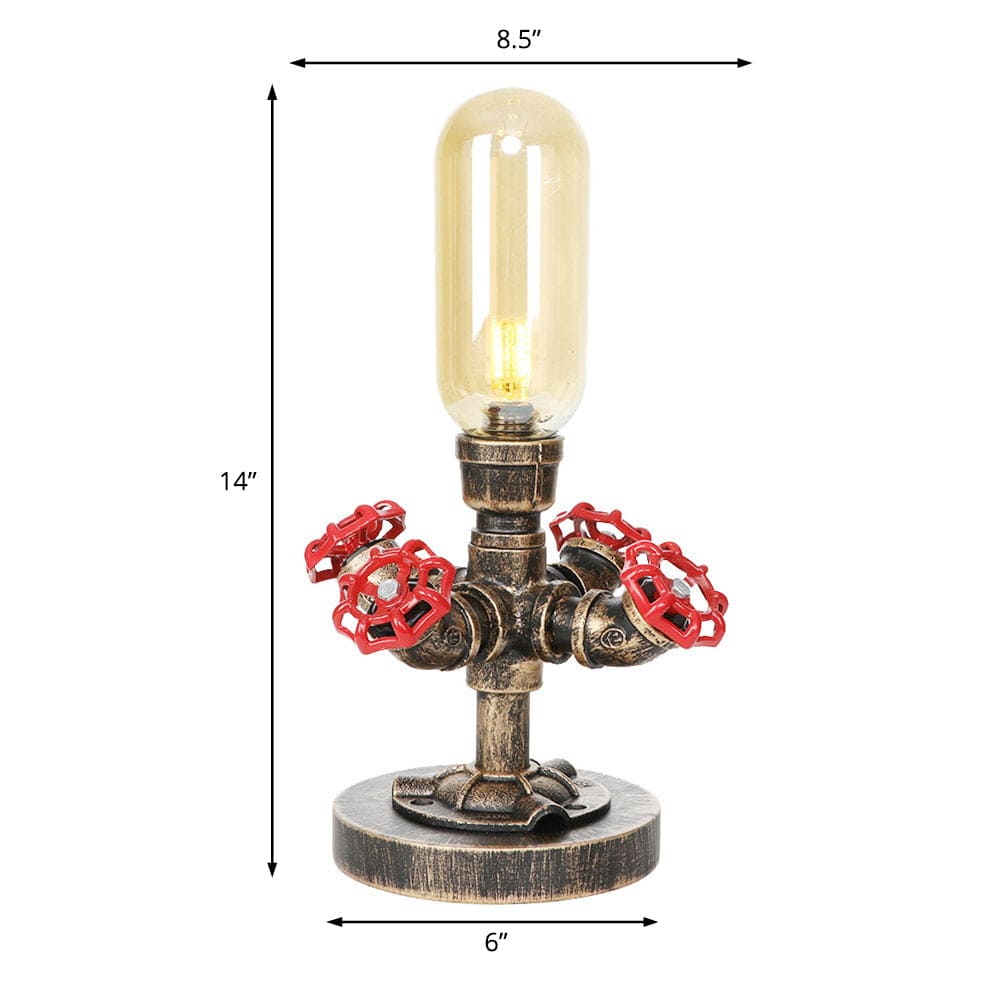 TechLicht - Moderne Tafellamp met Industrieel Design en Metalen Pijp voor Unieke Verlichting
