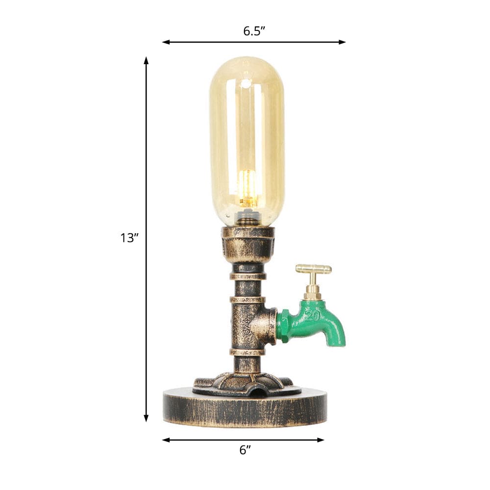 TechLicht - Moderne Tafellamp met Industrieel Design en Metalen Pijp voor Unieke Verlichting