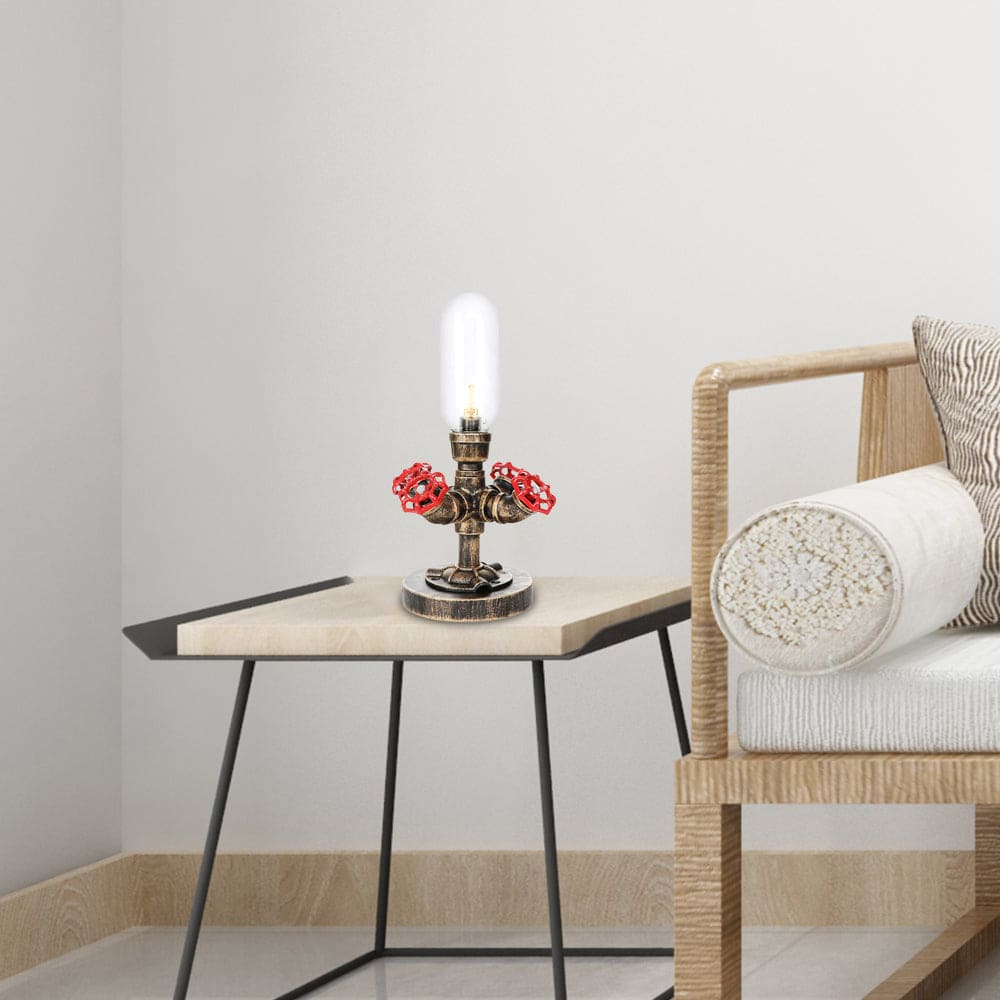 TechLicht - Moderne Tafellamp met Industrieel Design en Metalen Pijp voor Unieke Verlichting