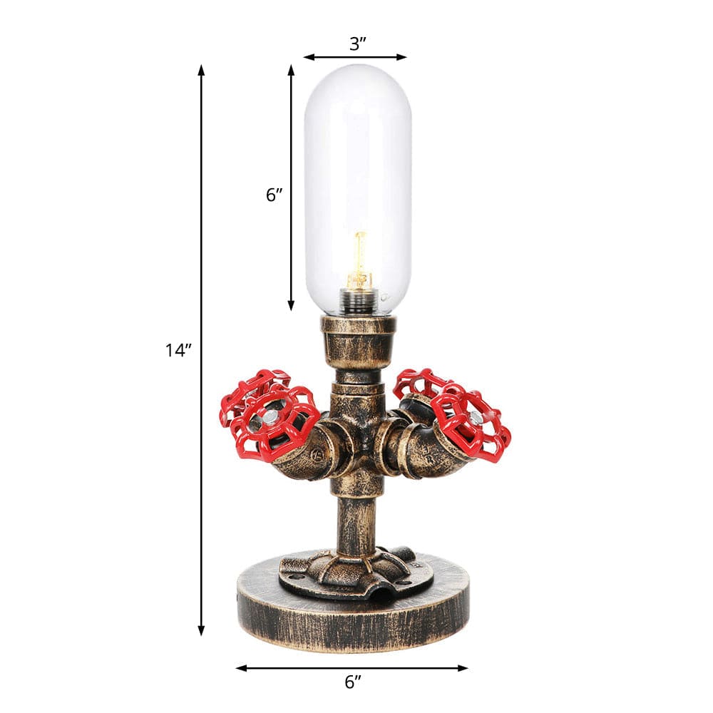 TechLicht - Moderne Tafellamp met Industrieel Design en Metalen Pijp voor Unieke Verlichting