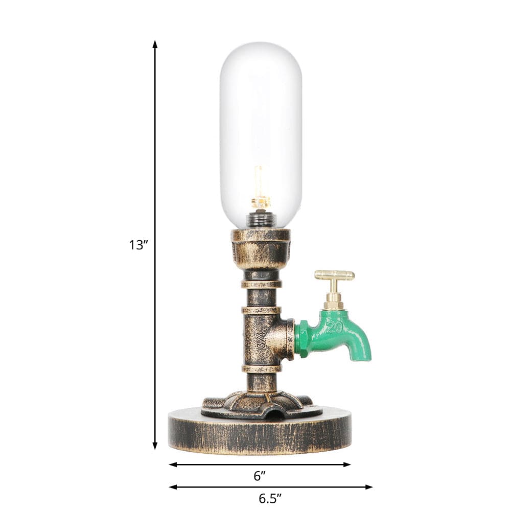 TechLicht - Moderne Tafellamp met Industrieel Design en Metalen Pijp voor Unieke Verlichting