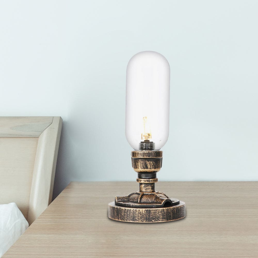 TechLicht - Moderne Tafellamp met Industrieel Design en Metalen Pijp voor Unieke Verlichting