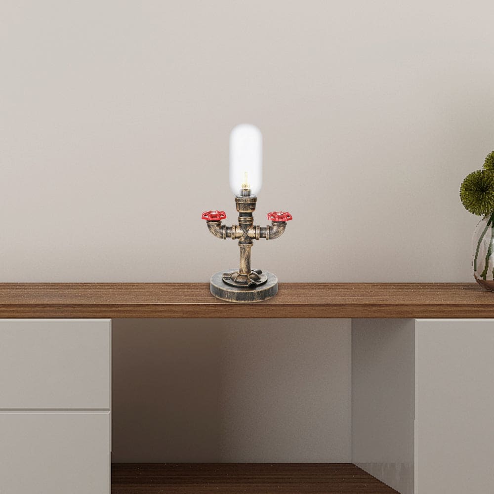 TechLicht - Moderne Tafellamp met Industrieel Design en Metalen Pijp voor Unieke Verlichting