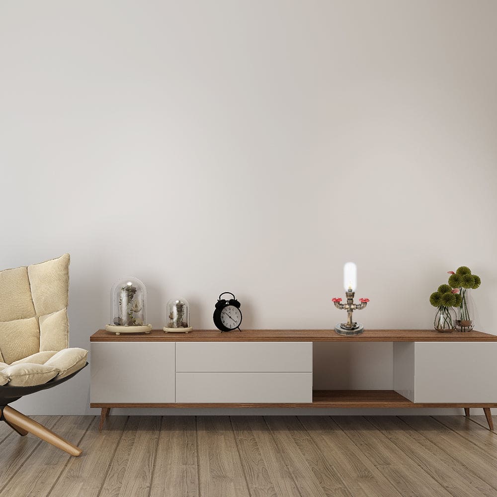 TechLicht - Moderne Tafellamp met Industrieel Design en Metalen Pijp voor Unieke Verlichting