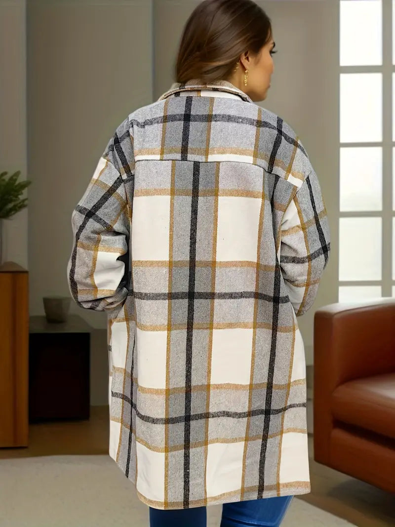 Iris - Oversized Dames Shacket | Stijlvolle en Comfortabele Jas