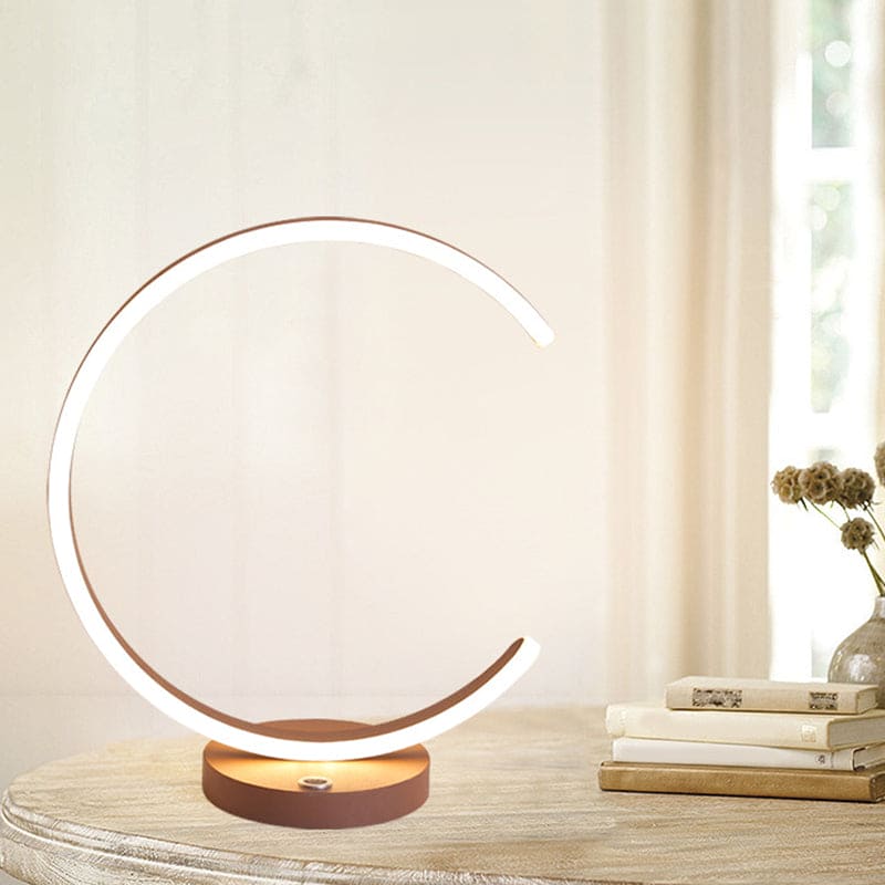 MetaalGlow - C-vormige Nachtverlichting van Metaal voor Moderne Slaapkamers