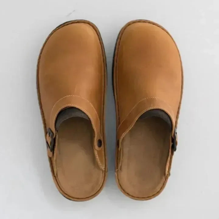 LuxeComfort - Orthopedische Leren Pantoffels voor Dames