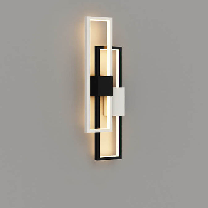 SilQube - Creatieve minimalistische LED-wandlamp met vierkant frame van ijzer en siliconen | Modern design voor sfeervolle verlichting