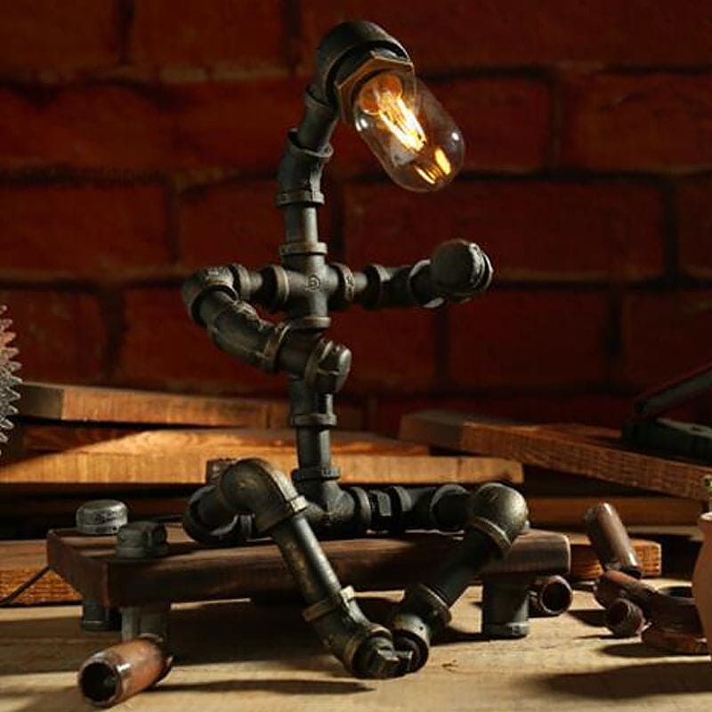 RoboGlow - Cyberpunk Robot Tafellamp voor Unieke Sfeerverlichting