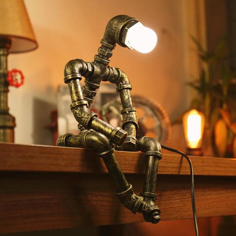 RoboGlow - Cyberpunk Robot Tafellamp voor Unieke Sfeerverlichting