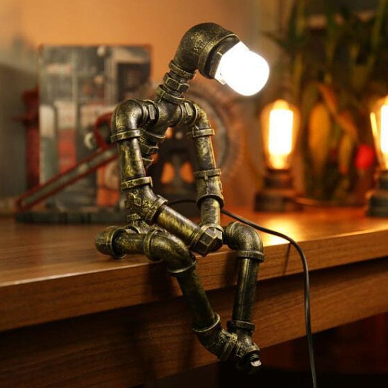 RoboGlow - Cyberpunk Robot Tafellamp voor Unieke Sfeerverlichting