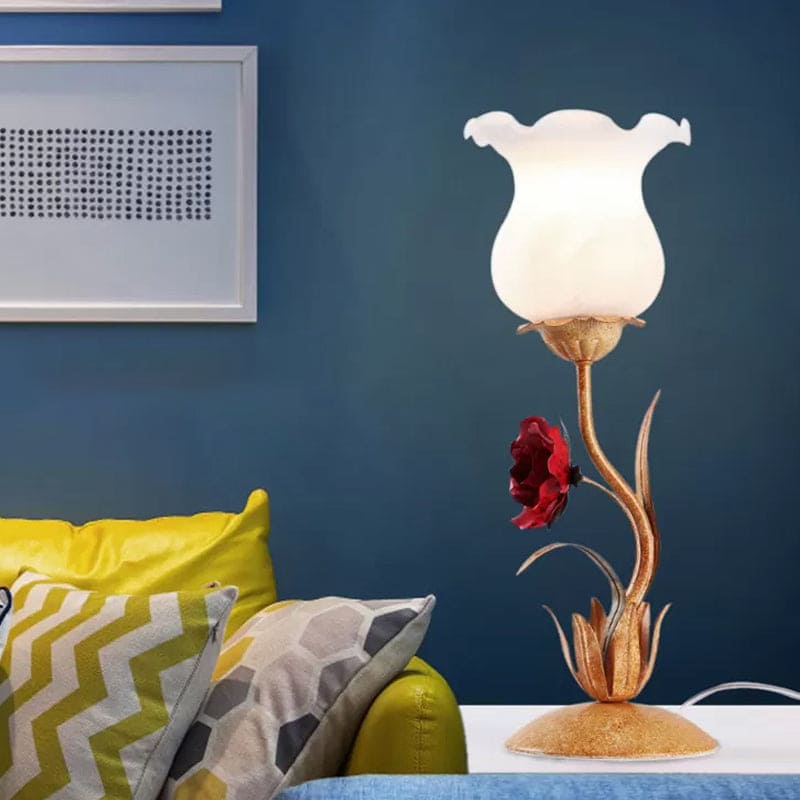 BloemLicht - Tafellamp met Bloemmotief voor Nachtkastje | Sfeervolle Verlichting voor de Slaapkamer