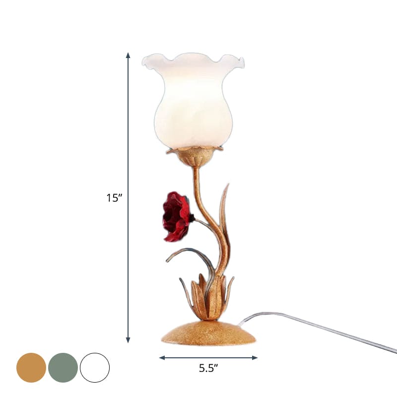 BloemLicht - Tafellamp met Bloemmotief voor Nachtkastje | Sfeervolle Verlichting voor de Slaapkamer