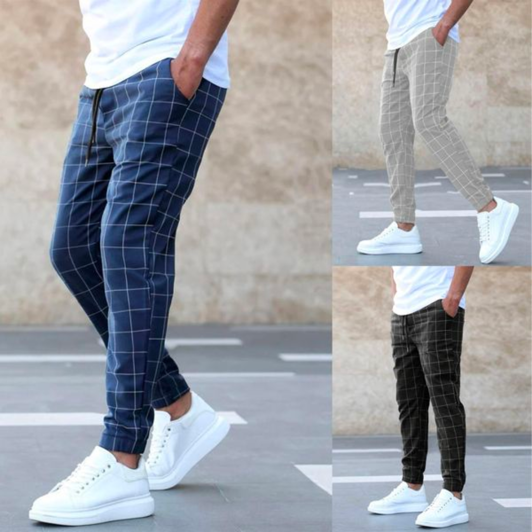 Willem's Elegante Geruite Elite Broek voor Heren | Stijlvol en Comfortabel