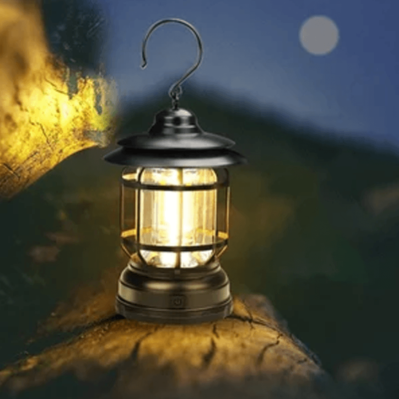 VintageGlow - Draagbare Retro Campinglamp voor Buitenverlichting