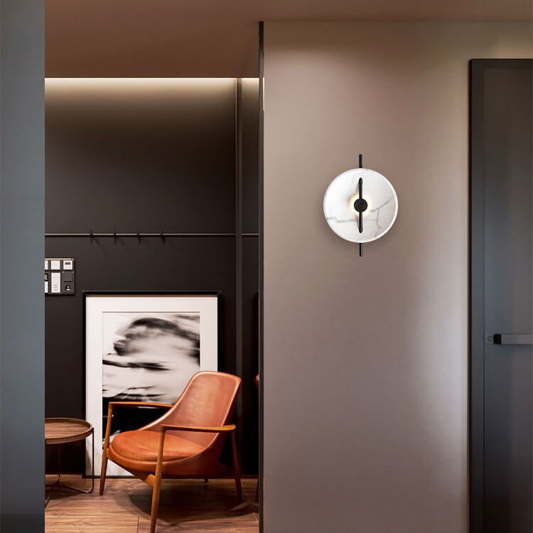SphereLux - Ronde LED-wandlamp van hars en marmer | Stijlvolle verlichting met modern design
