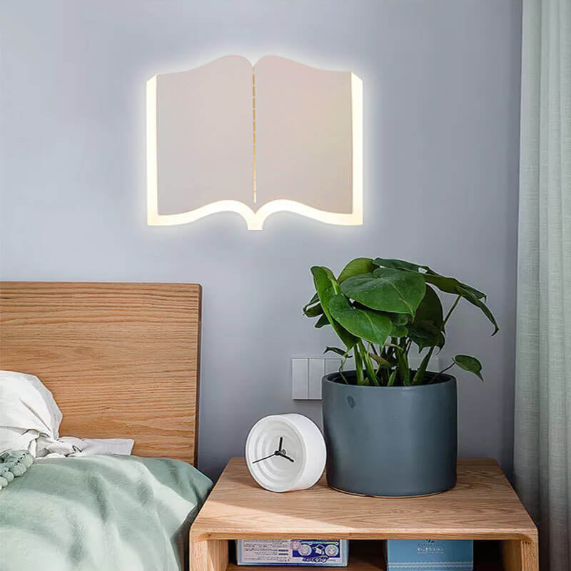 LumiBook - Boekvormige LED-wandlamp van ijzer | Moderne en functionele verlichting voor elk interieur