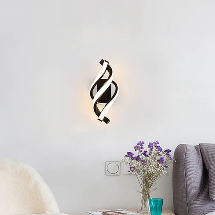 SpiraGlow - Eigentijdse Spiraal LED Wandlamp met 1 Lichtpunt | Moderne Verlichting