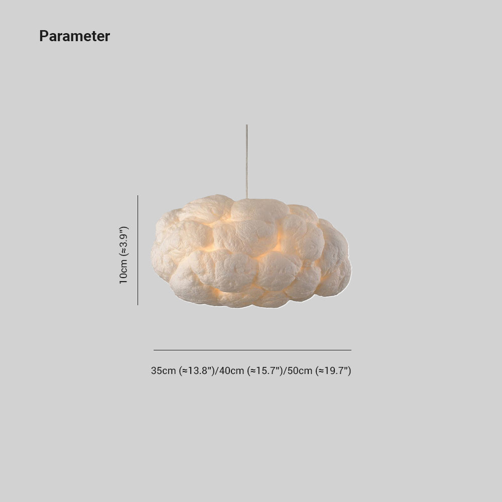 CloudLuxe Design LED Hanglamp - Witte Wolkvormige Lamp van PVC en Katoen voor Slaapkamer en Woonkamer
