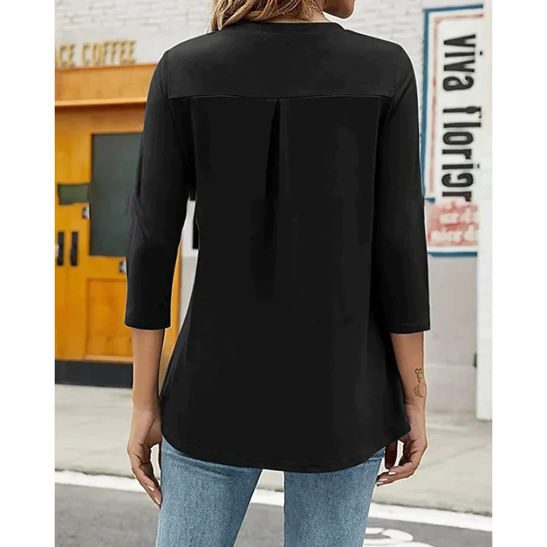 Liora - Losvallende Tuniek met 3/4 Mouwen voor Dames | Comfortabele en Stijlvolle Tuniek