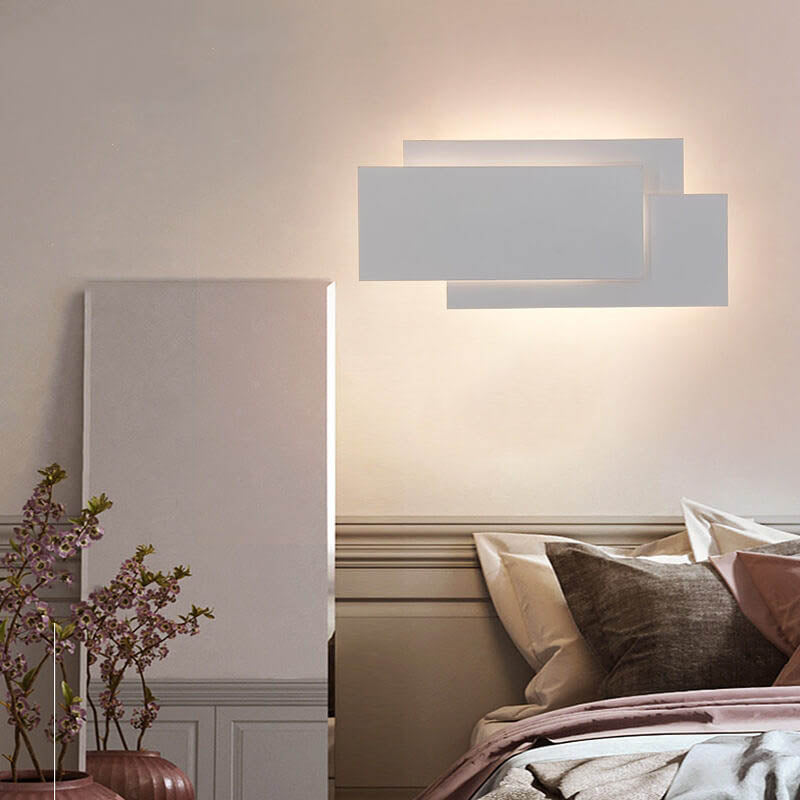 NovaLite - Minimalistische LED-wandlamp van aluminium met vierkante gestapelde design