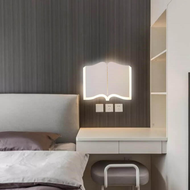 LumiBook - Boekvormige LED-wandlamp van ijzer | Moderne en functionele verlichting voor elk interieur
