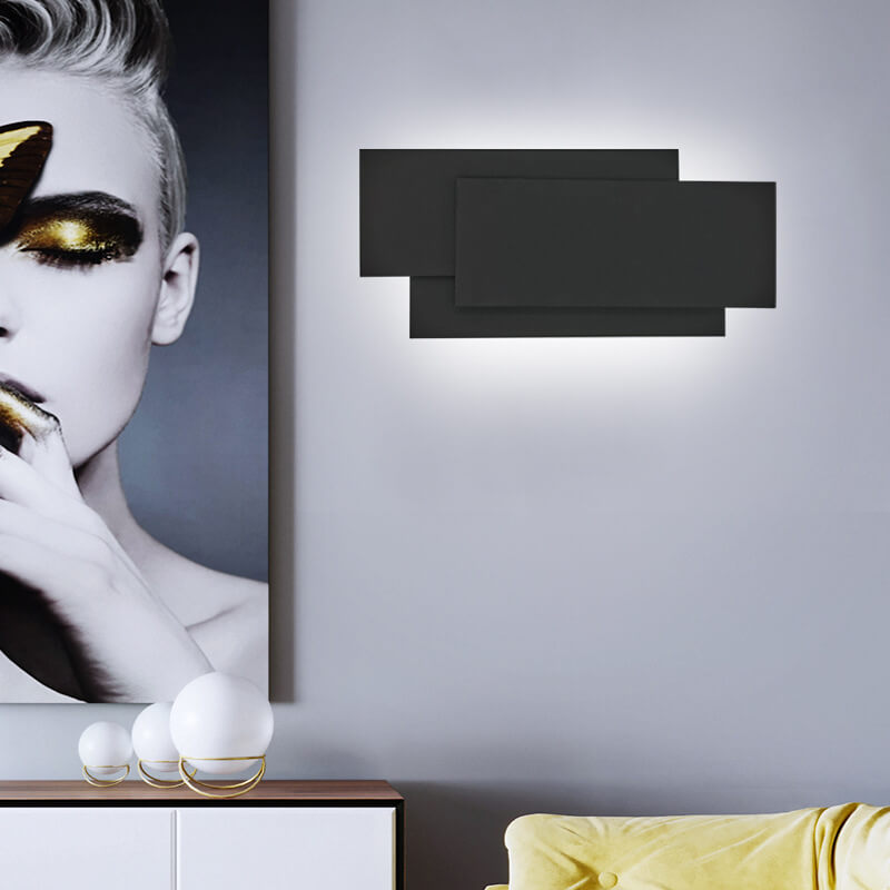 NovaLite - Minimalistische LED-wandlamp van aluminium met vierkante gestapelde design