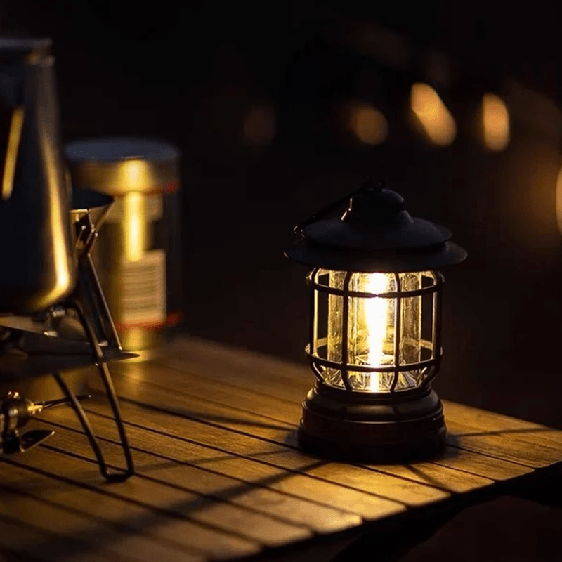 VintageGlow - Draagbare Retro Campinglamp voor Buitenverlichting