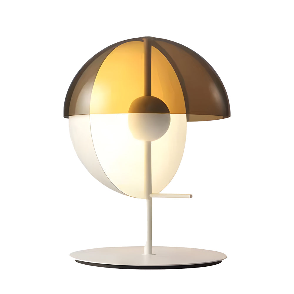 AuraGlow - Tafellamp met Verticale Halve Bol en Horizontale Rookkap | Moderne Sfeerverlichting voor Elke Kamer