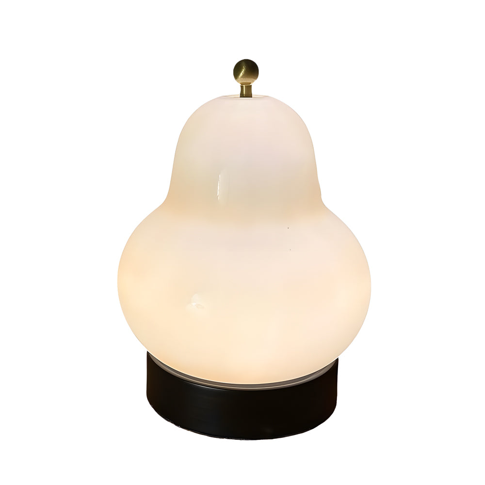 PearGlow - Draagbare Glazen Peer USB Dimbare LED Tafellamp met Touch Schakelaar | Moderne Verlichting voor Elk Interieur