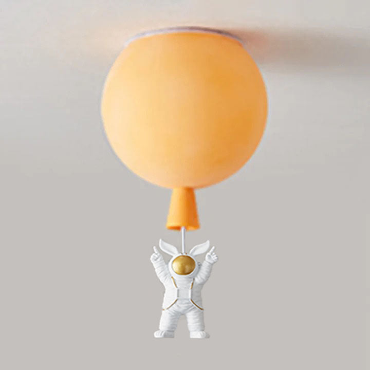 LunarAstral Moderne LED Plafondlamp - Maan en Astronaut Design van Acryl voor Slaapkamer en Kinderkamer