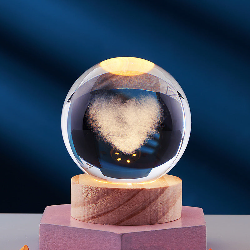 CrystalGlow - 3D Kristallen Nachtlamp met LED Verlichting voor Sfeervol Interieur