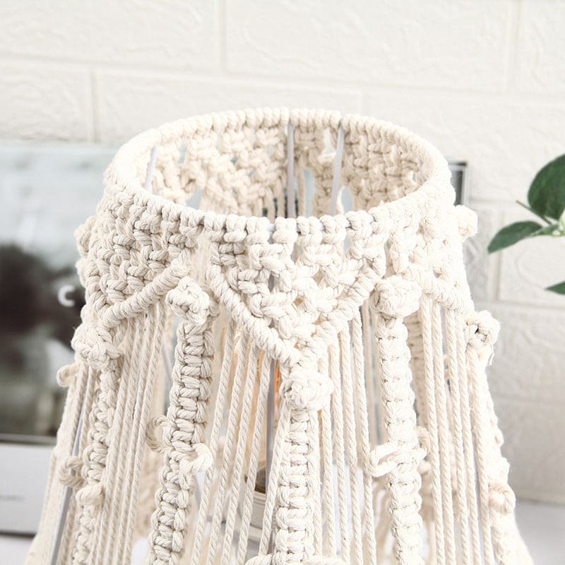 SfeerTouwLicht - Tafellamp van Gevlochten Touw voor Sfeervolle Verlichting | Unieke Decoratieve Lamp