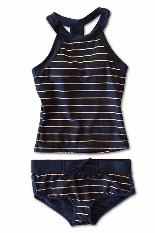 Helena - Serenity Gestreept Tankini Set voor Dames | Stijlvol en Comfortabel Zwemkleding