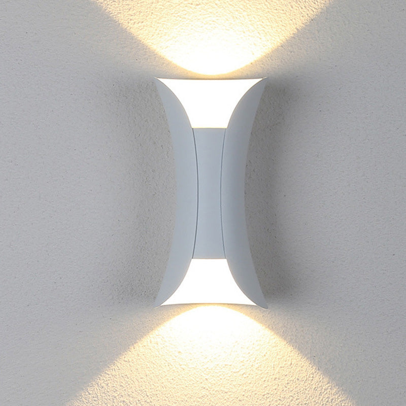 LuxorLED - Moderne Design LED Wandlamp | Zwart Gouden Metaal voor Buiten en Tuin