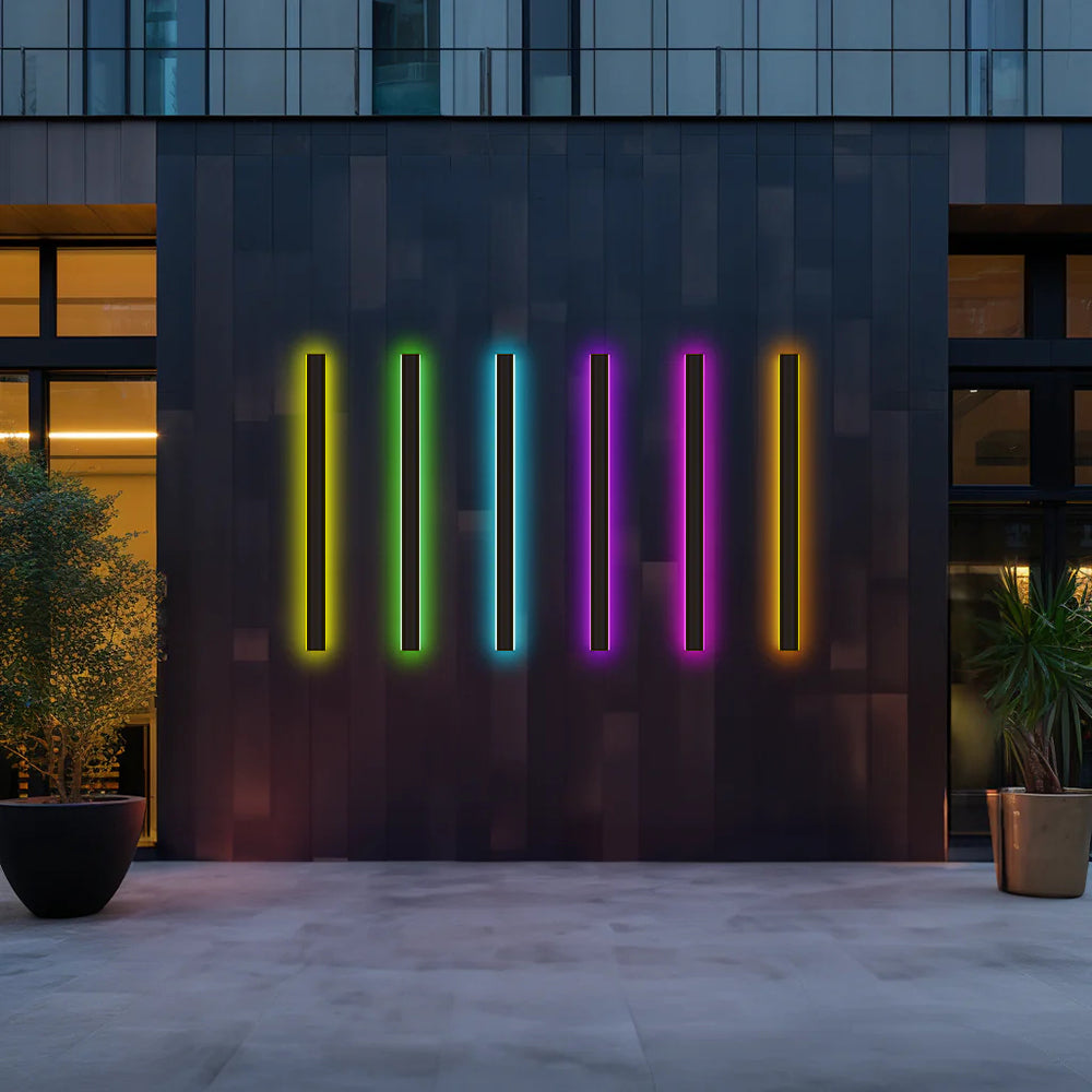 SleekEdge - Moderne Design LED Wandlampen in Zwart Metaal voor Tuin en Hal | Stijlvolle Buitenverlichting