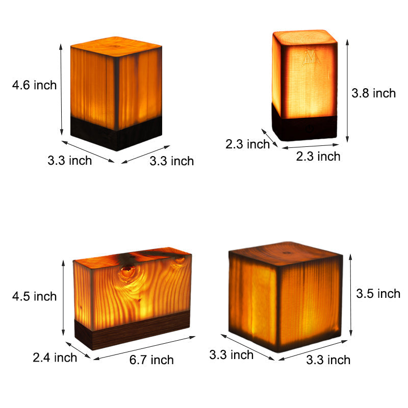 WoodGlow - Tafellamp met Ingebouwde Batterij en Touch Control LED-verlichting | Perfect voor Slaapkamer en Bureau