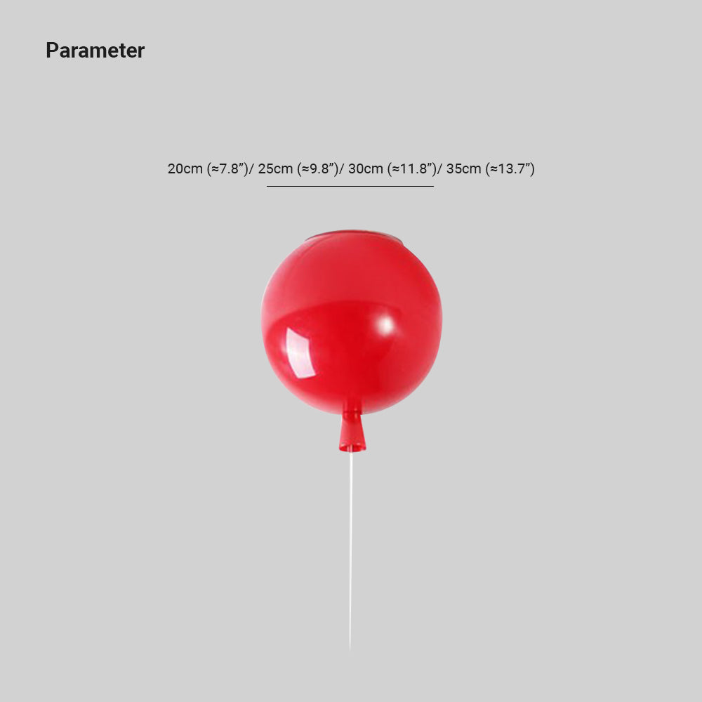 LumiBalloon - Kleine Ballonvormige LED Plafondlamp van Wit Acryl